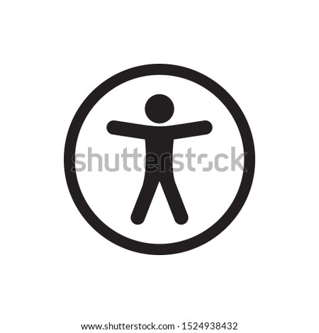 Universal accessibility sign. vector illustration