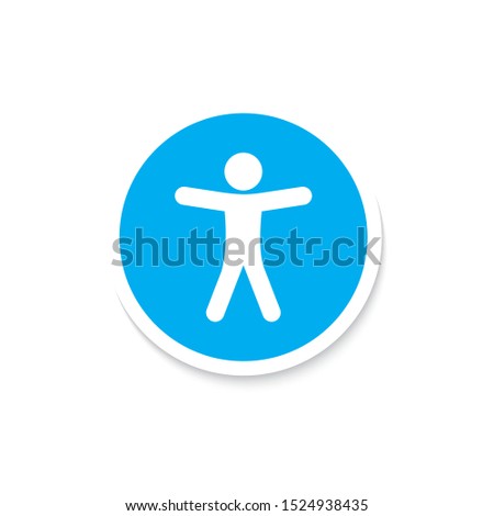 Universal accessibility sign. vector illustration