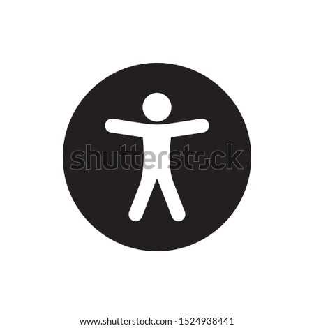 Universal accessibility sign. vector illustration