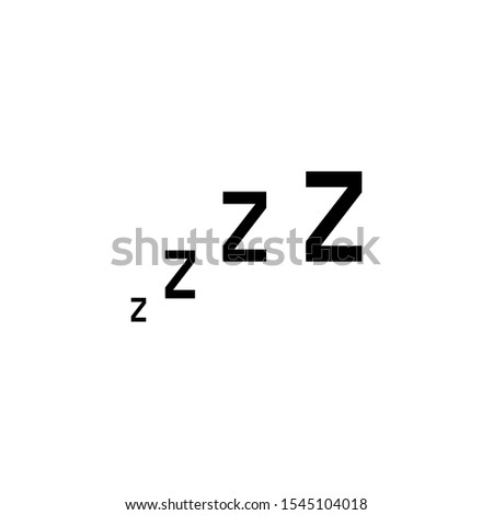 Zzz sleep icon Vector illustration. On white background.