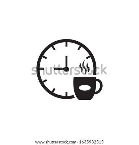 Coffee break time icon design. vector illustration