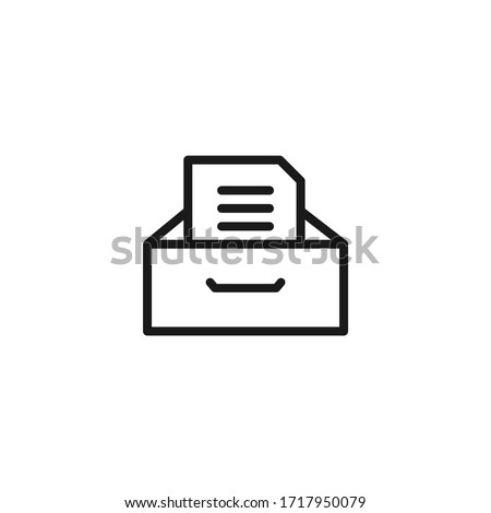 Archive storage icon design isolated on white background. Vector illustration