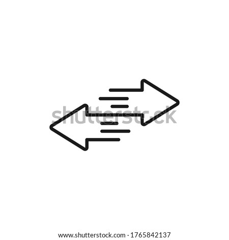 Two side arrow icon design isolated on white background