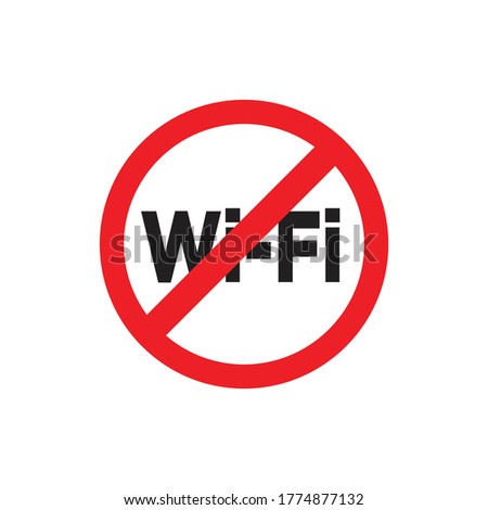 No wifi sign. Not wifi area symbol. vector illustration