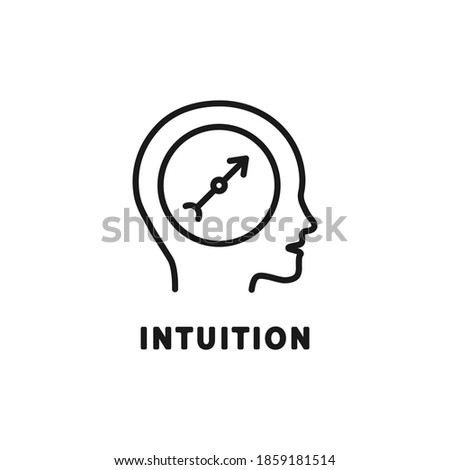 Intuition icon concept isolated on white background. Vector illustration