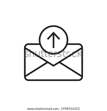 Outgoing message icon design. vector illustration
