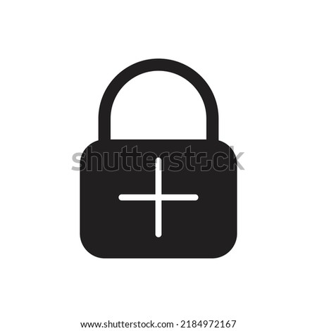 Lock plus icon design. vector illustration