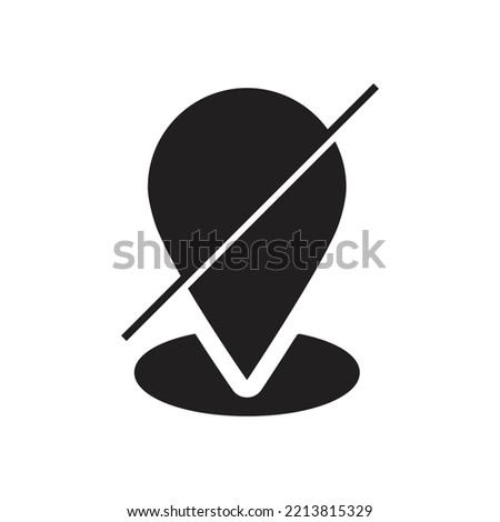 Lost GPS signal icon design. Icon Gps Signal Off. isolated on white background. vector illustration