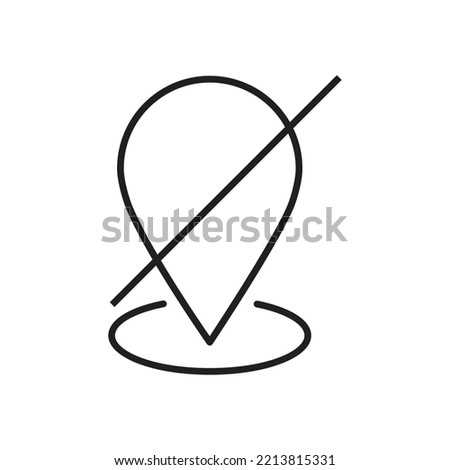 Lost GPS signal icon design. Icon Gps Signal Off. isolated on white background. vector illustration