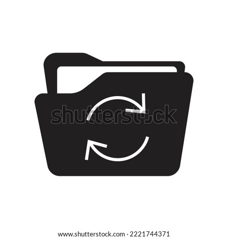 Refresh folder icon design. isolated on white background. vector illustration 