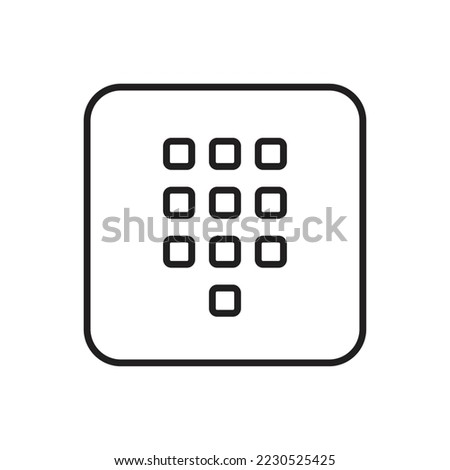 Dialpad, numeric keypad icon design. isolated on white background. vector illustration