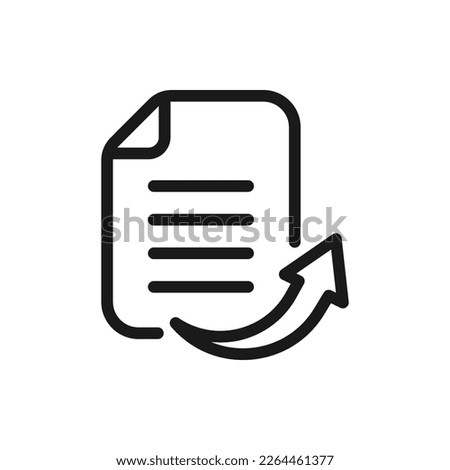 File transfers icon line style isolated on white background. Vector illustration