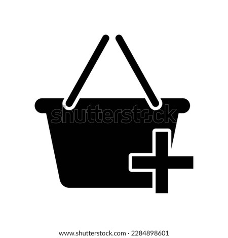 Add to cart vector icon. Shopping cart plus icon. isolated on white background. vector illustration