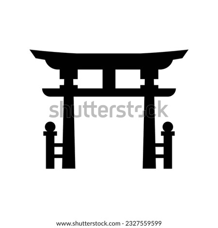 Torii gate Icon design. isolated on white background. vector illustration
