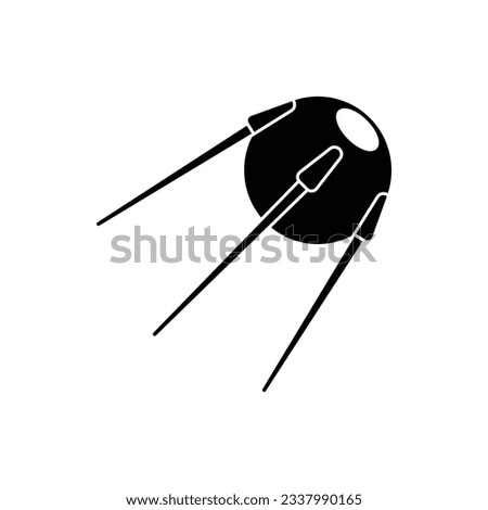 Sputnik Satellite icon design. isolated on white background. vector illustration