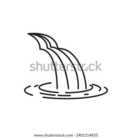 Waterfall line icon. isolated on white background. vector illustration