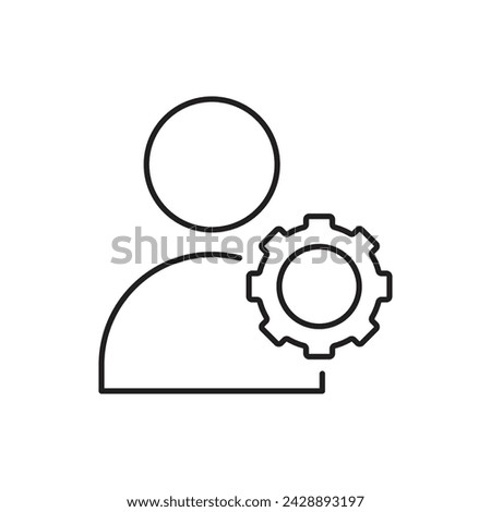 Account settings icon design, user settings, profile settings. isolated on white background, vector illustration