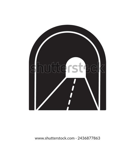 Tunnel icon design, isolated on white background, vector illustration