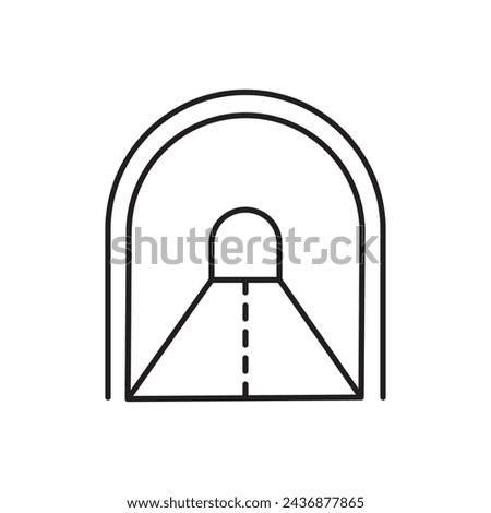 Tunnel icon design, isolated on white background, vector illustration