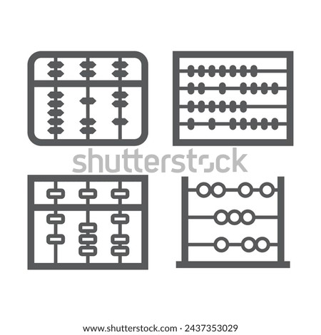 Abacus icon design, isolated on white background, vector illustration