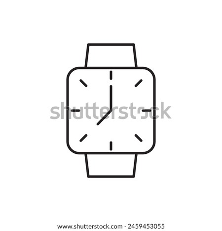square smart watch icon design, isolated on white background, vector illustration