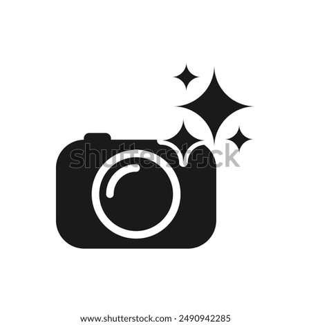 Ai image. Artificial photo icon concept isolated on white background. Vector illustration