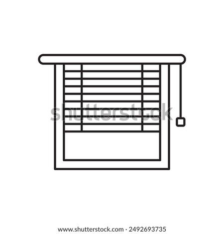 Window blind icon design, Roller Shutter symbol isolated on white background, vector illustration