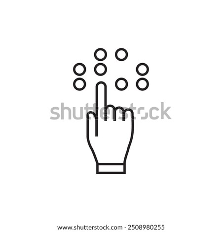 Tactile Alphabet Braille icon design, isolated on white background, vector illustration