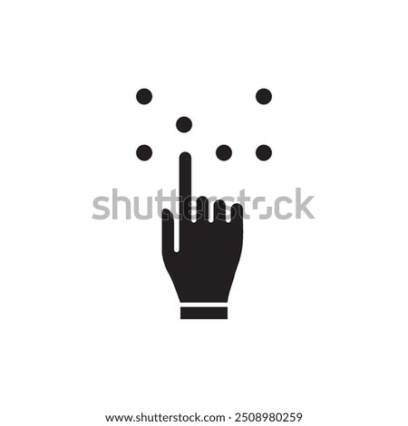 Tactile Alphabet Braille icon design, isolated on white background, vector illustration