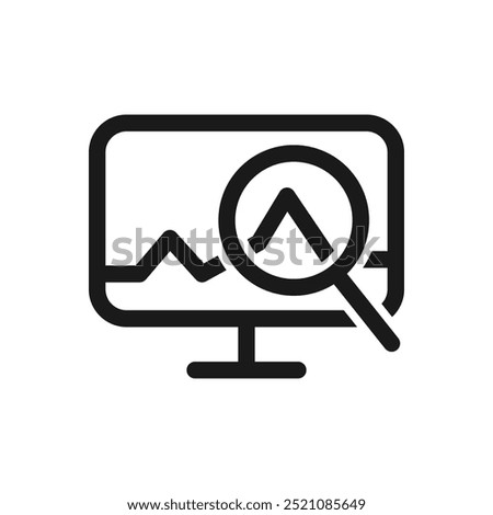 Monitoring graph. Analysis icon concept isolated on white background. Vector illustration