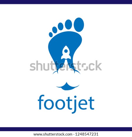 Foot Rocket logo icon vector