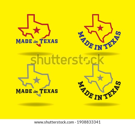 Made in Texas logo design concept, vector eps.