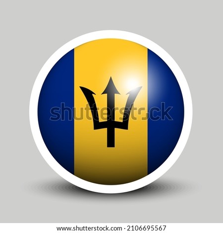 Flags vector of the Barbados. Barbados flag isolated on white background. Flag of Barbadian.