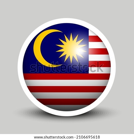 Flags vector of the Malaysia. Malaysia flag isolated on white background. Flag of Malaysian.