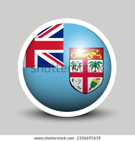 Flags vector of the Fiji. Fiji flag isolated on white background. Flag of Fijian.