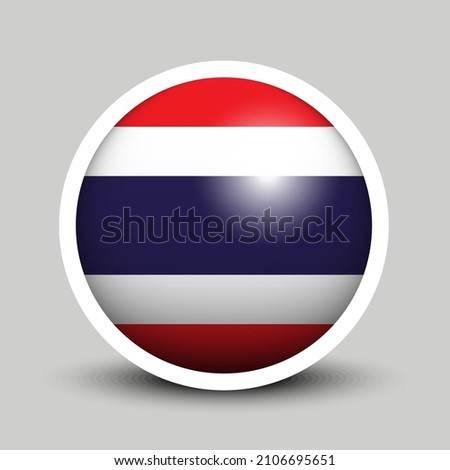 Flags vector of the Thailand. Thailand flag isolated on white background. Flag of Thai.