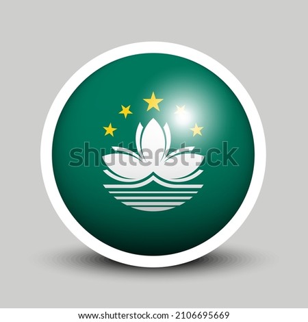 Flags vector of the Macau. Macau flag isolated on white background. Flag of Macanese.