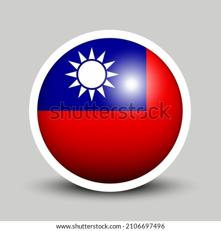 Flags vector of the Taiwan. Taiwan flag isolated on white background. Flag of Taiwanese.