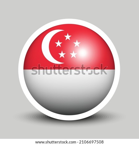 Flags vector of the Singapore. Singapore flag isolated on white background. Flag of Singaporean.