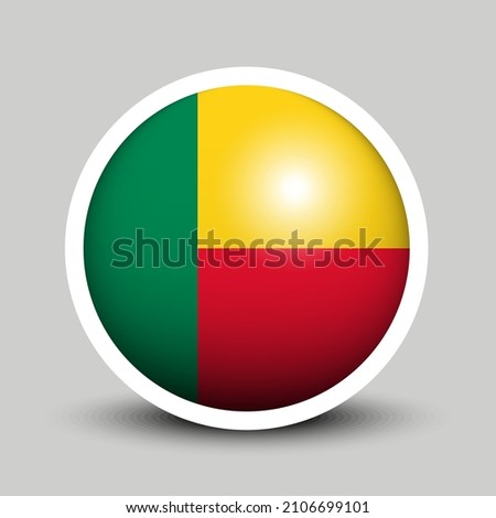 Flags vector of the Benin. Benin flag isolated on white background. Flag of Beninese.