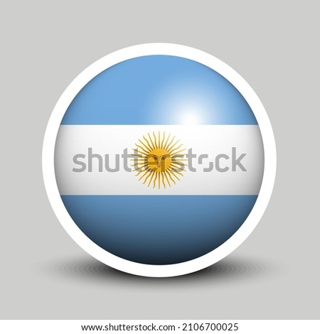 Flags vector of the Argentina. Argentina flag isolated on white background. Flag of Argentinian.