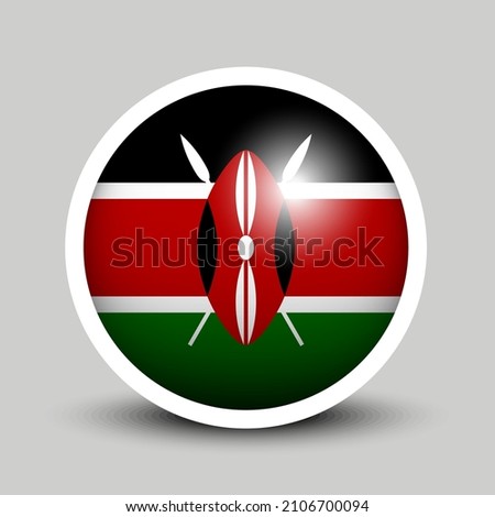 Flags vector of the Kenya. Kenya flag isolated on white background. Flag of Kenyan.