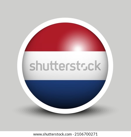 Flags vector of the Netherlands. Netherlands flag isolated on white background. Flag of Holland.