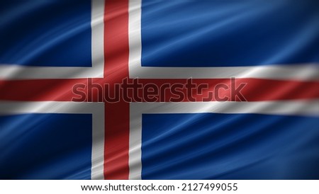 flag of Iceland. Iceland flag of background. A close up of the Icelandic flag. 商業照片 © 