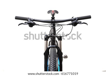 Similar – Image, Stock Photo Bicycle handlebars in front of skyline in the evening light