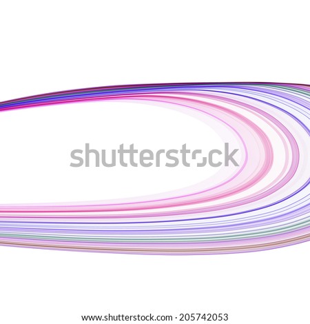 Abstract composition with colored lines and gradients on white background.