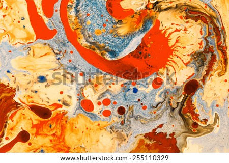 Shape and form of liquid colors. Abstract composition. Oil, pigments, ink. Various colors.