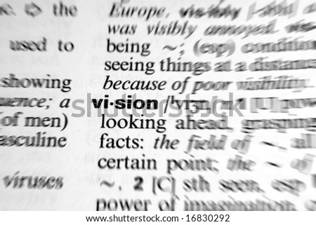 dictionary word vision - zoom effect