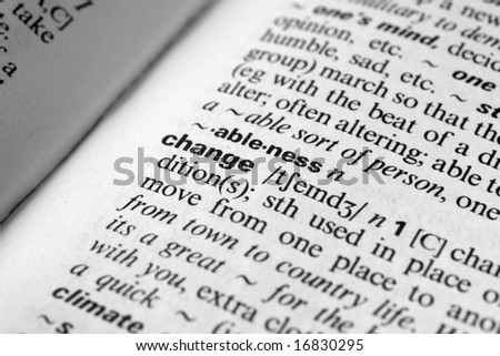 Change - Dictionary definition of business word