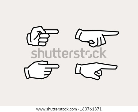 pointing hand icons